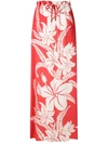 Amir Slama Floral-print Maxi Skirt In Pink