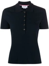 THOM BROWNE 4-BAR SIDE INSERT RIBBED POLO SHIRT