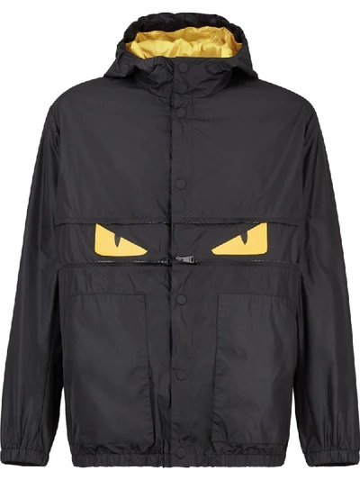 Fendi K-way Bags Bugs Eyes Jacket In Black