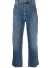 VALENTINO STRAIGHT-LEG CROPPED JEANS