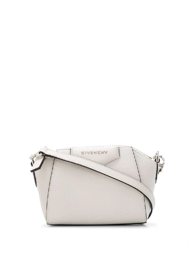 Givenchy Women's Nano Antigona Leather Crossbody Bag In White