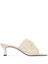 Wandler Ava Kitten Leather Mules In Neutrals