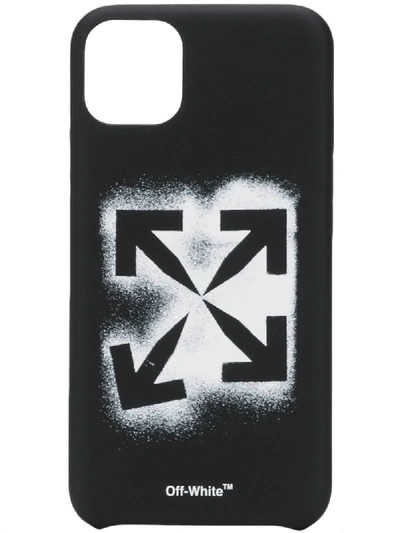 Off-white Iphone 11 Pro Max Stencil Arrows 手机壳 In Black