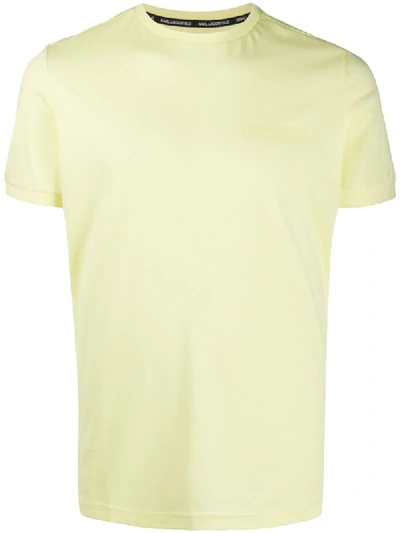Karl Lagerfeld Slim-fit Short Sleeve T-shirt In Yellow