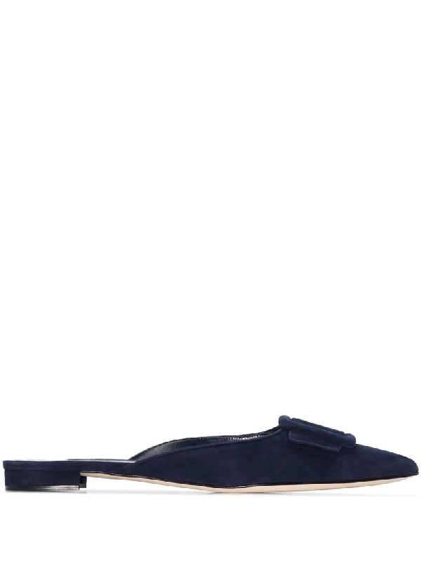 navy mules flat