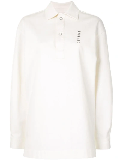 Dion Lee Boxy-fit Polo Top In White