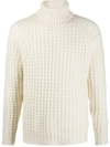 NUUR WAFFLE-KNIT ROLL NECK JUMPER