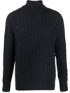 NUUR WAFFLE-KNIT ROLL NECK JUMPER