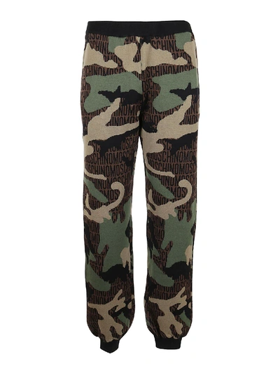 Moschino Lost & Found Camouflage Pattern Joggers In Brown