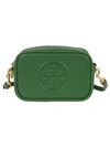 Tory Burch Perry Bombe Mini Leather Crossbody In Arugula