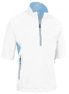 Zero Restriction Power Torque 1/4 Zip Short Sleeve In White/atlantic