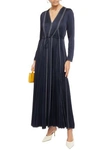 VALENTINO PLEATED SATIN-CREPE MAXI DRESS,3074457345623148151