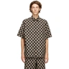 BURBERRY BURBERRY BLACK AND BEIGE CHECK TRULO SHIRT