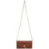 CHLOÉ BROWN ABY CHAIN WALLET BAG