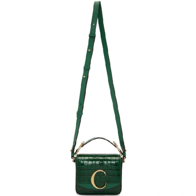 Chloé Green Leather Mini Chloe C Bag