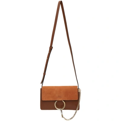 Chloé Chloe Brown Mini Faye Bag In 236 Tobacco