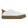 Chloé Lauren Low-top Leather Sneakers In 20f Brown