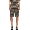 BURBERRY BURBERRY BLACK AND BEIGE CHECK DAN SHORTS