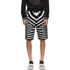 BURBERRY BURBERRY BLACK AND WHITE WOOL JANSON SHORTS