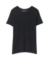 Nili Lotan Silk Short Sleeve T-shirt In Black