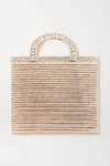 ROSANTICA TEODORA CRYSTAL-EMBELLISHED GOLD-TONE TOTE