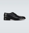 BALENCIAGA LEATHER DERBY SHOES WITH LOGO,P00486647