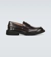 BOTTEGA VENETA BRUSHED LEATHER LOAFERS,P00489590