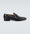 GUCCI DRACMA LEATHER LOAFERS,P00491533