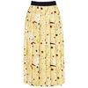 VICTORIA VICTORIA BECKHAM YELLOW PRINTED MIDI SKIRT,3258092