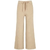 LIVE THE PROCESS CAMEL RIBBED COTTON-BLEND TROUSERS,3874913