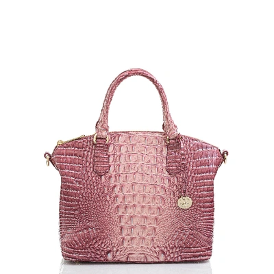 Brahmin Duxbury Croc Embossed Leather Satchel In Magenta Ombre