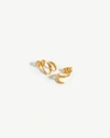 MISSOMA DOUBLE CLAW HUGGIES 18CT GOLD PLATED VERMEIL,CLW G E6 NS