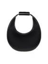 Staud Mini Moon Leather Hobo Bag In Black