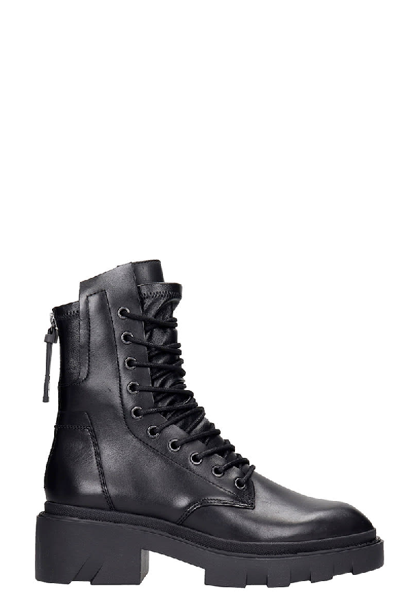 Ash Madness 01 Combat Boots In Black Leather | ModeSens