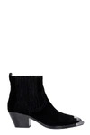 ASH FLOYD 05 TEXAN ANKLE BOOTS IN BLACK SUEDE,11446845