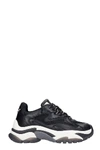 ASH ADDICT 04 trainers IN BLACK LEATHER,11446839