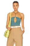 Bottega Veneta Knit Cashmere Blend Bodysuit In Storm