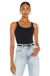 Theory Len Tubular Stretch Jersey Tank Top In Black
