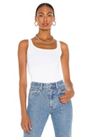 Theory Len Tubular Stretch Jersey Tank Top In White