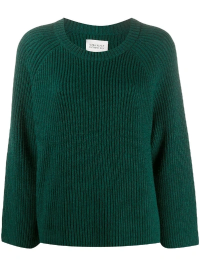 Mark Kenly Domino Tan Gerippter Strickpullover In Green