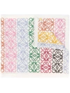 Loewe Fringed Printed Wool, Silk And Cashmere-blend Scarf In Neutrals