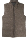 FABIANA FILIPPI GLITTER-EFFECT PUFFER GILET