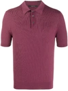 Tagliatore Burgundy Cotton Polo Shirt In Red