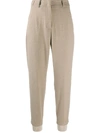 Peserico High-waist Trousers In Neutrals