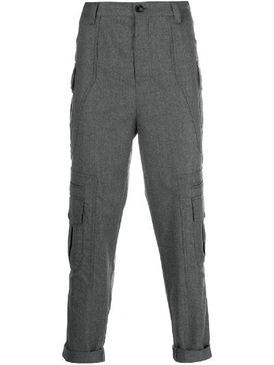 Brunello Cucinelli Cropped Cargo Pants In Red