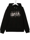 DIESEL TEEN LOGO-PRINT HOODIE