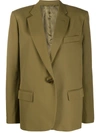 Attico Single-breasted Oversized Blazer In Green