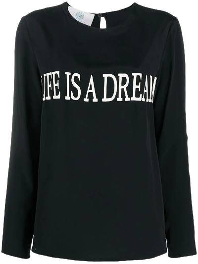 Alberta Ferretti Life Is A Dream Blouse In Black