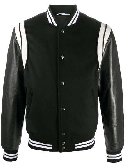 Valentino Snap-button Fastening Bomber Jacket In Black