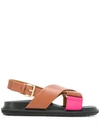 MARNI FUSSBETT CRISS-CROSS SANDALS